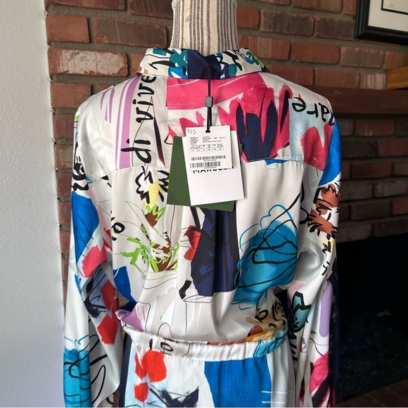 NWT MARELLA Alcuno Graphic Print Mini Shirt Dress Sz 14 US - Picture 11 of 15